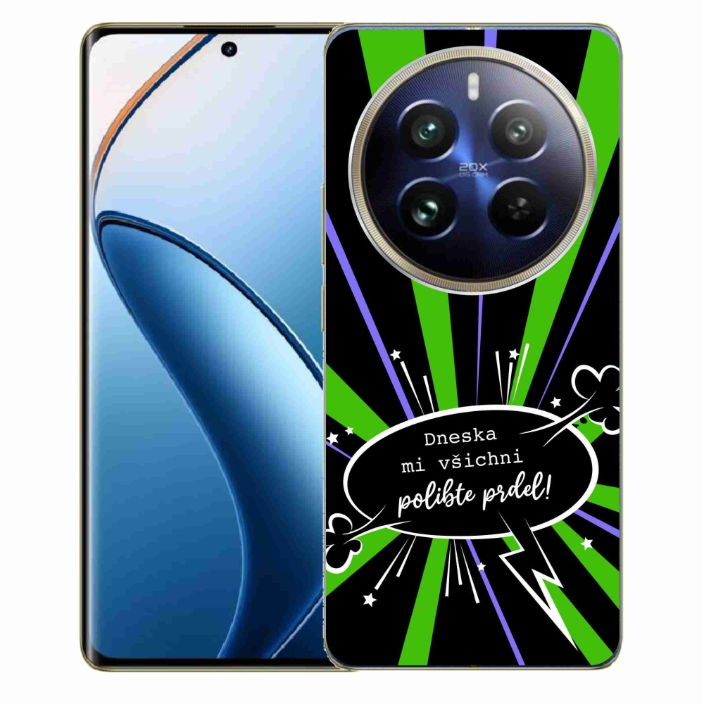 Gél borító mmCase a Realme 12 Pro 5G/12 Pro+ 5G számára - vicces szöveg 15 fekete háttérrel