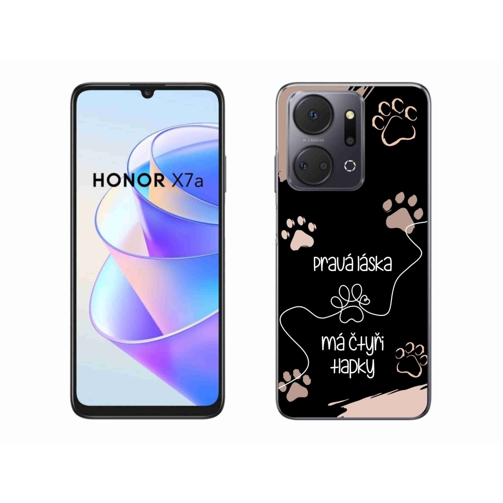 Gél borító mmCase a Honor X7a készülékhez - kutyamotívum 1 fekete háttér