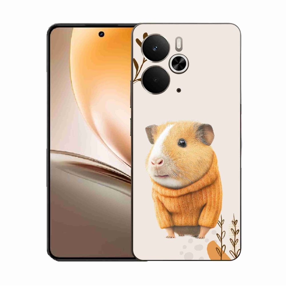 Gélborítás mmCase a Realme 14 5G számára - tengerimalac pulóverben