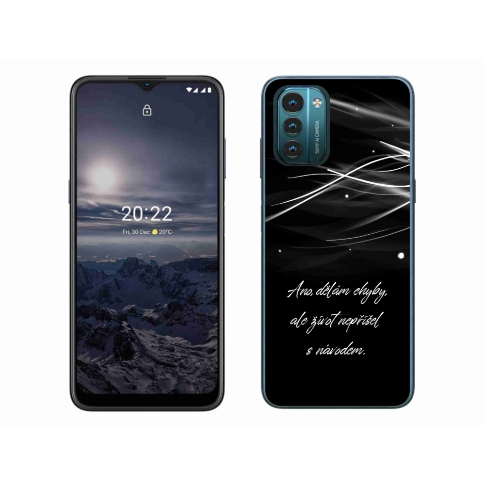 Zselés borítás mmCase a Nokia G11/G21 készülékhez - idézem fekete háttérrel