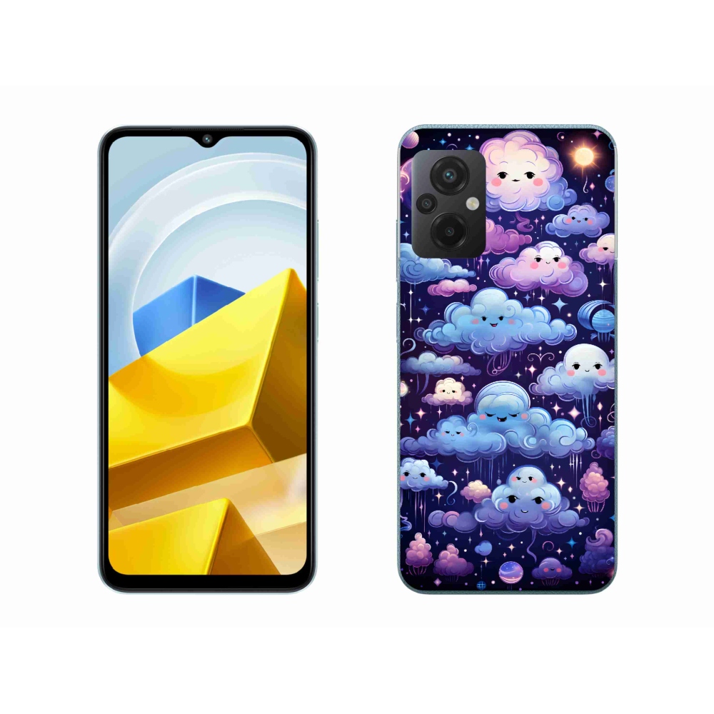 Gél borító mmCase a Xiaomi Poco M5 4G-hez - felhők