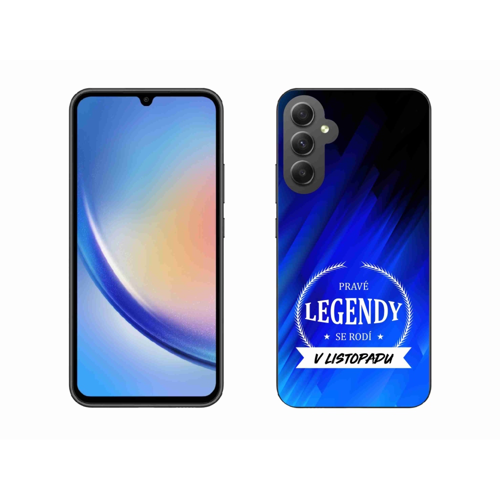 Gél borítás mmCase Samsung Galaxy A34 5G - Legendák novemberben kék háttérrel