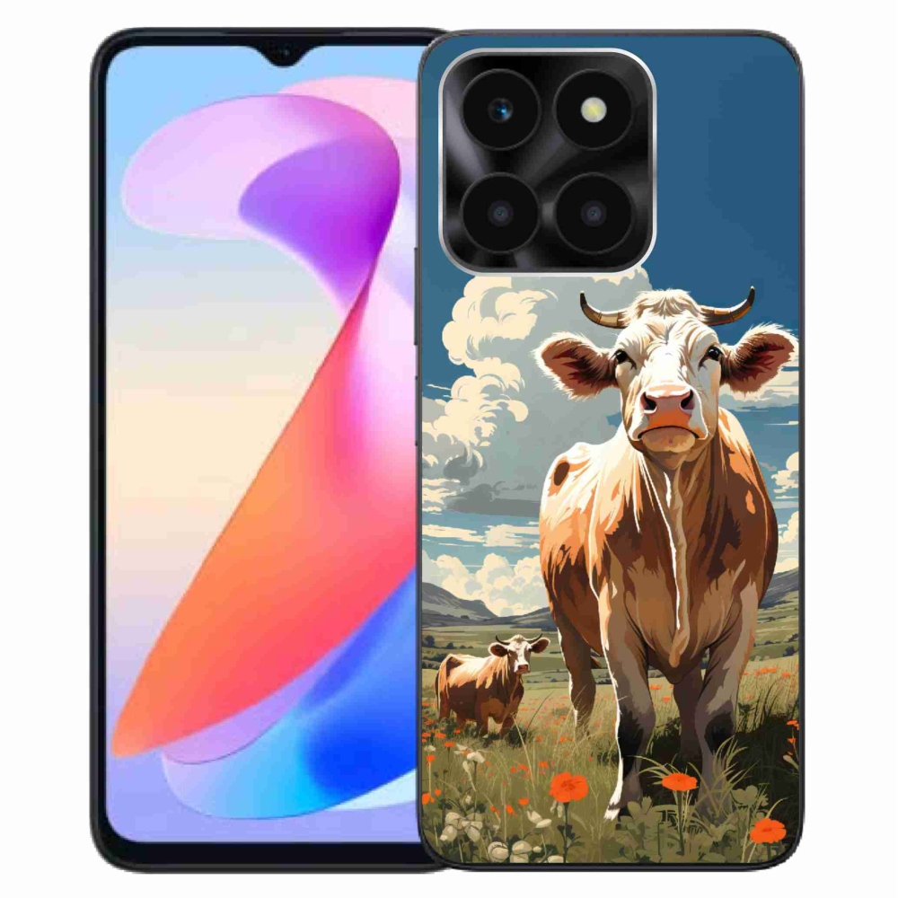 Gél borítás mmCase a Honor X6a számára - tehenek a réten
