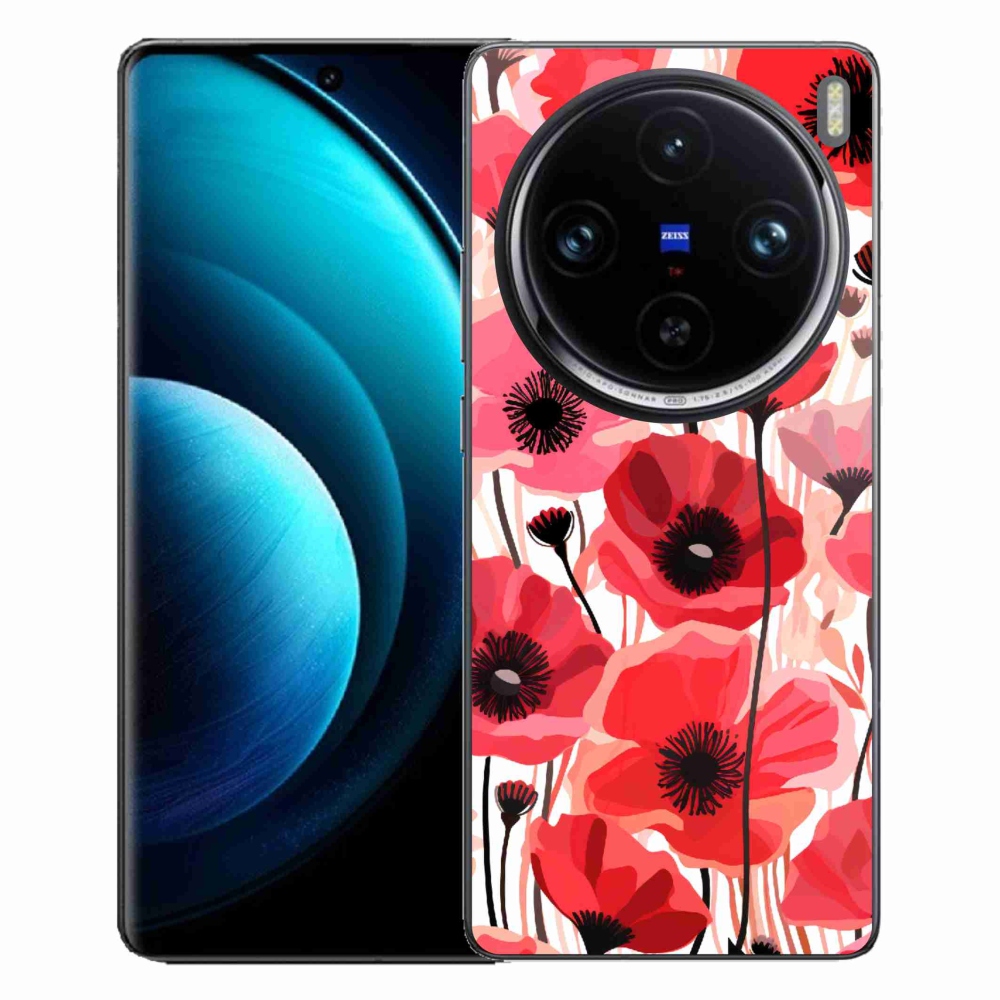 Zselés borítás mmCase a Vivo X100 Pro 5G készülékhez - mákos 1