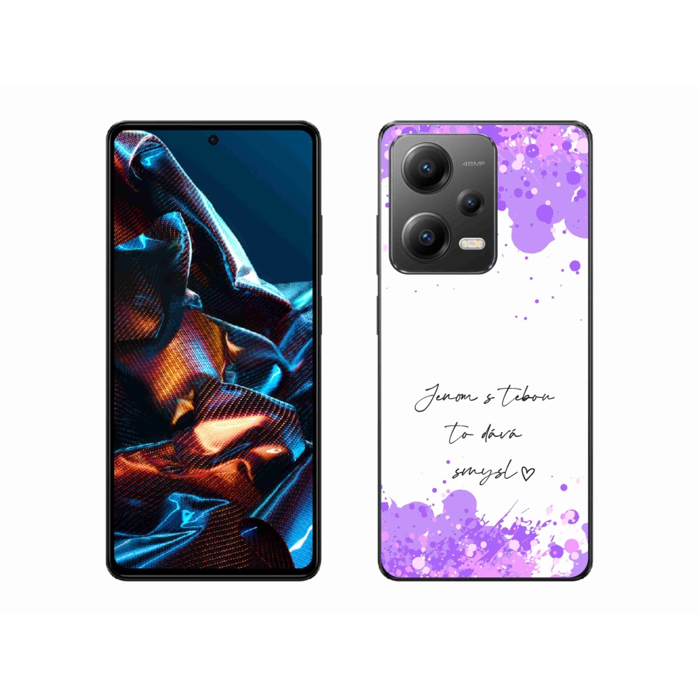 Gél borító mmCase a Xiaomi Redmi Note 12 Pro 5G-hez - szerelem szöveg fehér háttérrel
