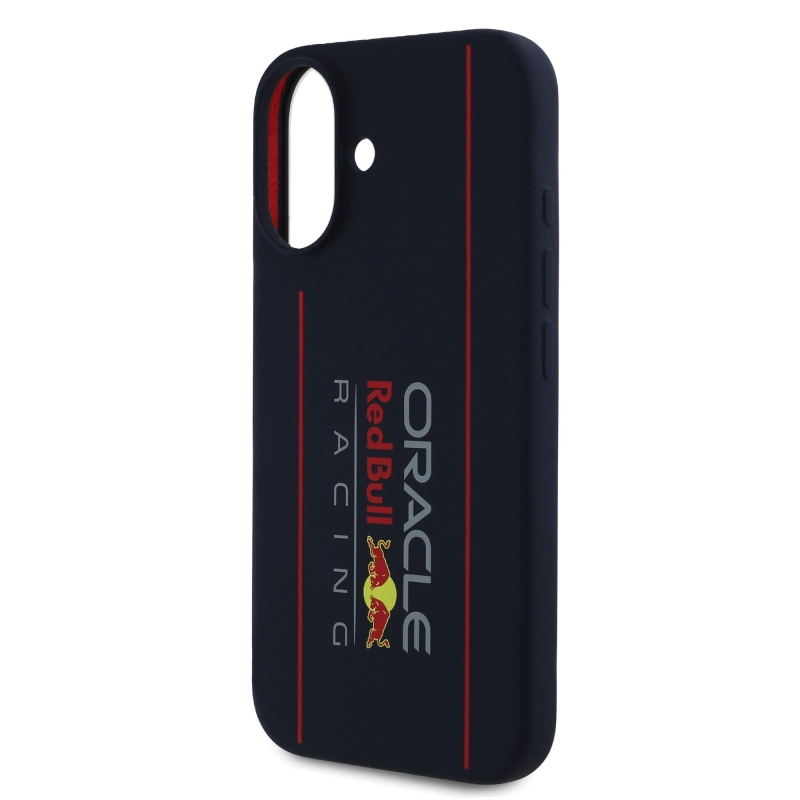 Red Bull szilikon függőleges logós MagSafe hátlap iPhone 16-hoz Navy