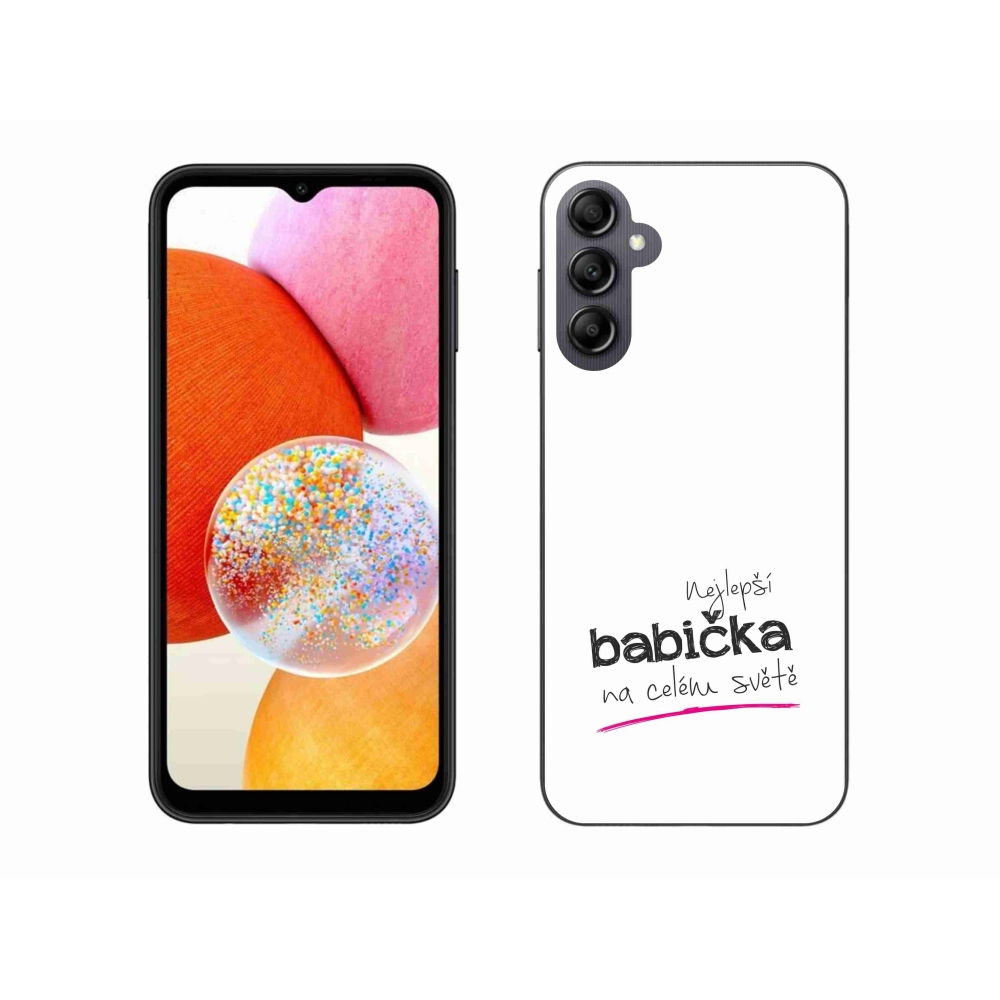 Gél borító mmCase Samsung Galaxy A14 4G/5G - legjobb nagymama 4 fehér háttérrel