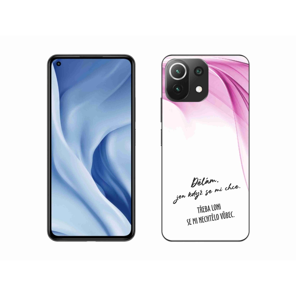 Gél borító mmCase a Xiaomi 11 Lite 5G NE-hez - vicces szöveg 12 fehér háttérrel