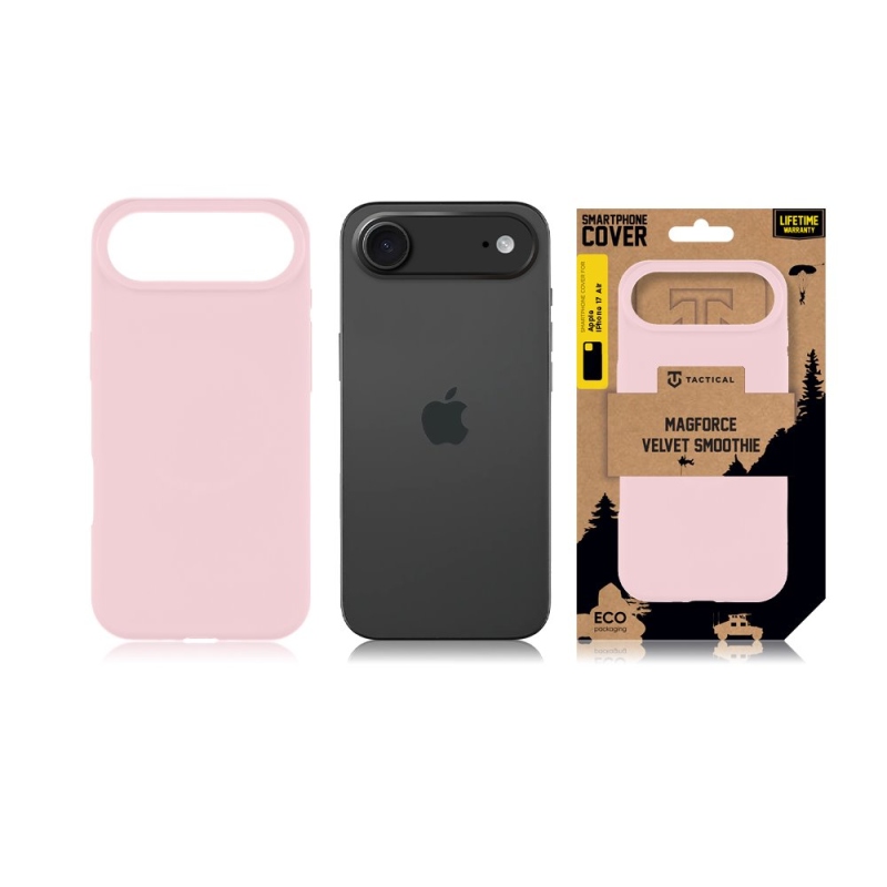 Taktikai MagForce bársony Smoothie borító Apple iPhone 17 Air rózsaszín párduchoz