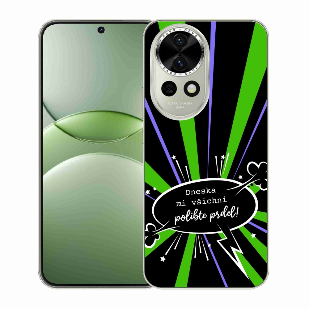 Gél borító mmCase a Huawei Nova 13 5G készülékhez - vicces szöveg 15 fekete háttérrel