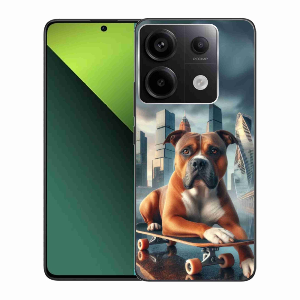 Gél borítás mmCase a Xiaomi Redmi Note 13 Pro 5G/Poco X6 5G számára - kutya gördeszkán