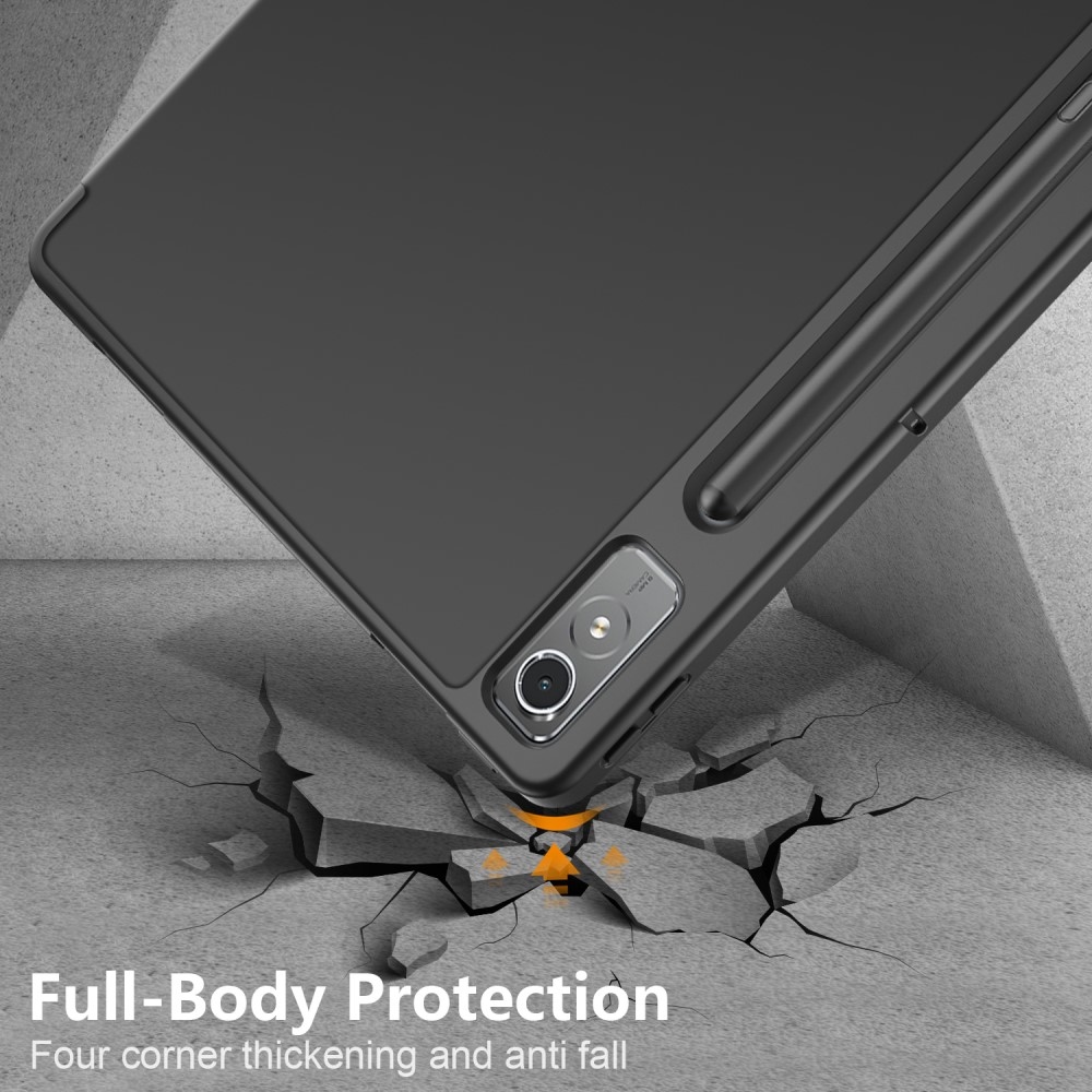 Ügyes záró tok Lenovo Tab P12 táblagéphez - fekete