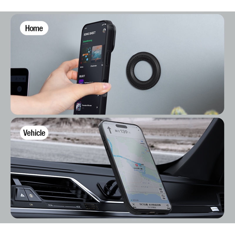 Nillkin CamShield Prop mágneses hátlap Apple iPhone 17 Pro Fekete
