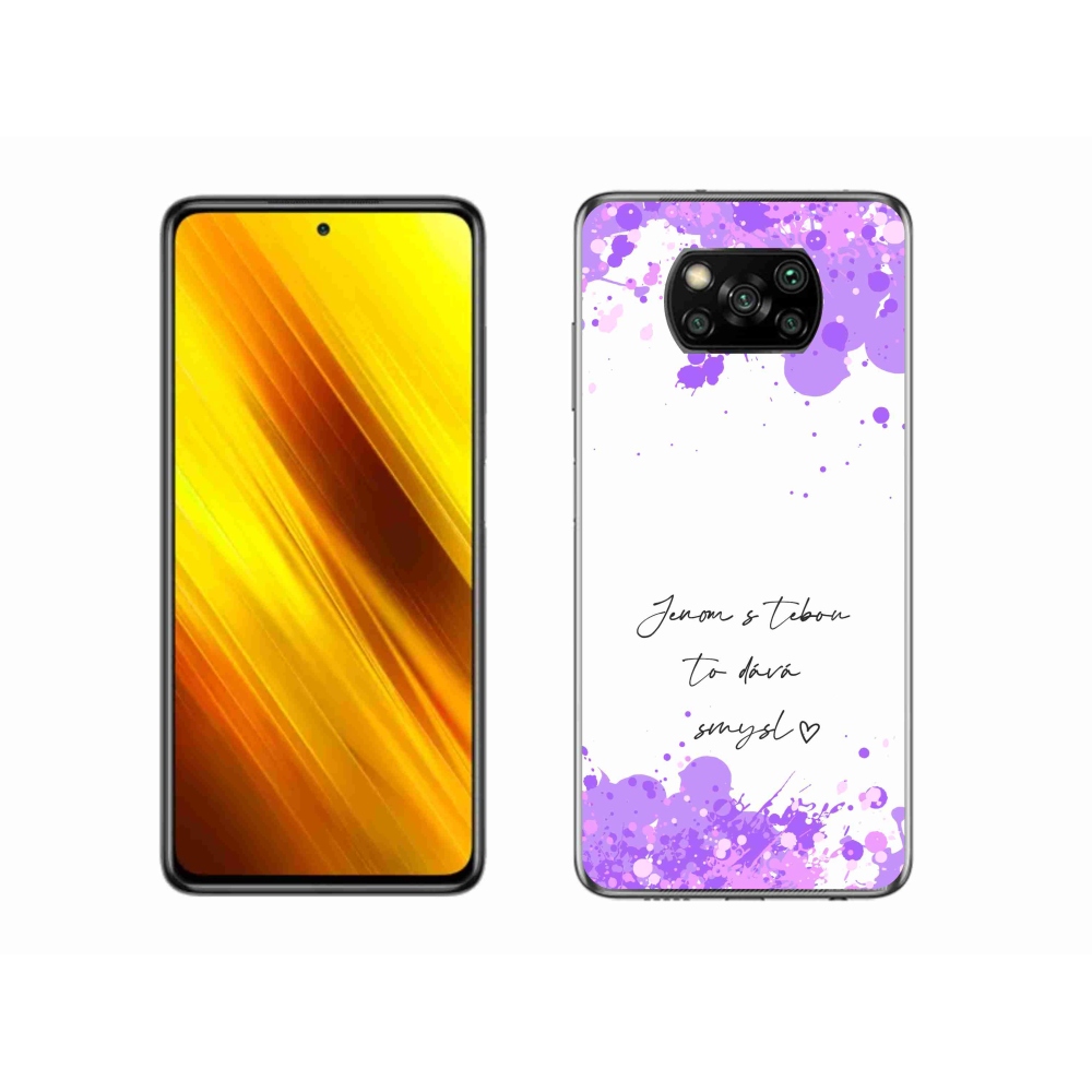 Gél borító mmCase a Xiaomi Poco X3 Pro számára - szerelmes szöveg fehér háttérrel