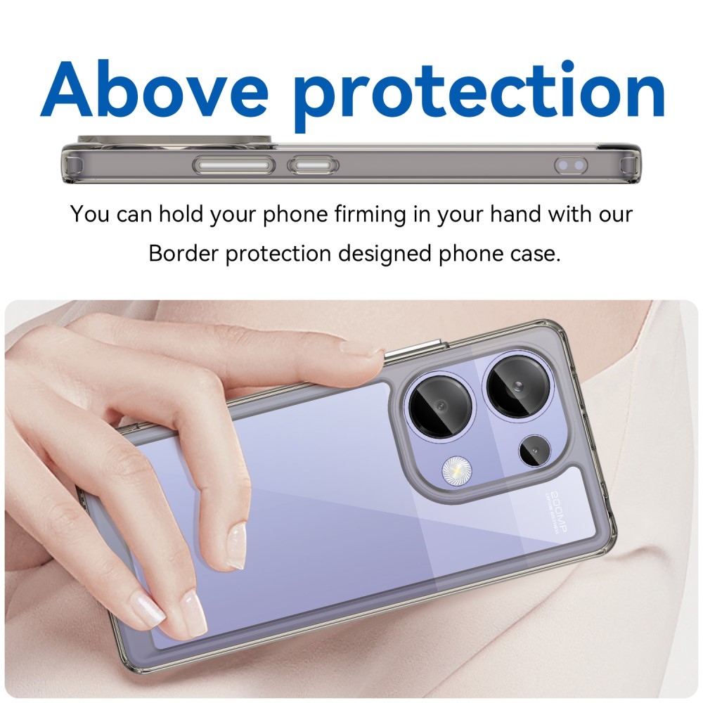 Gél tok kemény hátlappal a Xiaomi Redmi Note 13 Pro 4G/Poco M6 Pro számára - szürke
