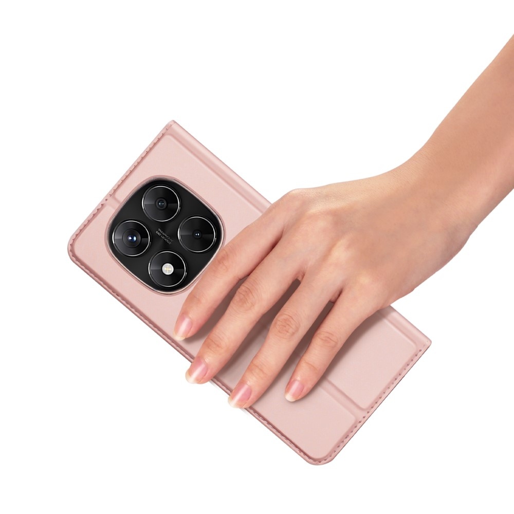 DUX könyv tok Xiaomi Redmi Note 14 Pro-hoz - rózsaarany színben