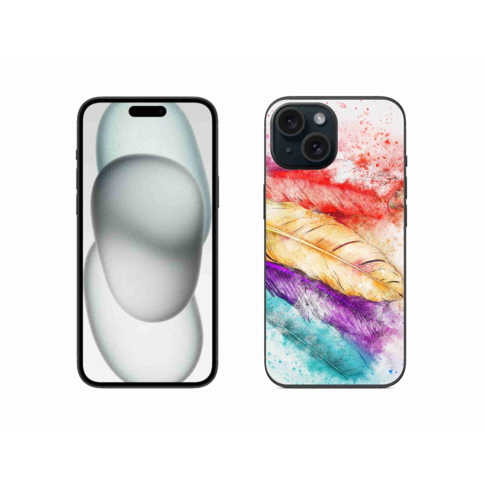 Zselés borítás mmCase iPhone 15 készülékhez - színes toll