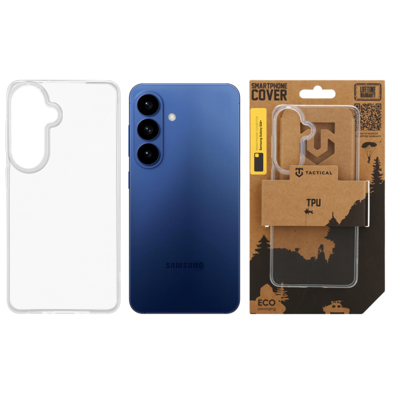 Taktikai TPU tok Samsung Galaxy S26+ készülékhez, átlátszó