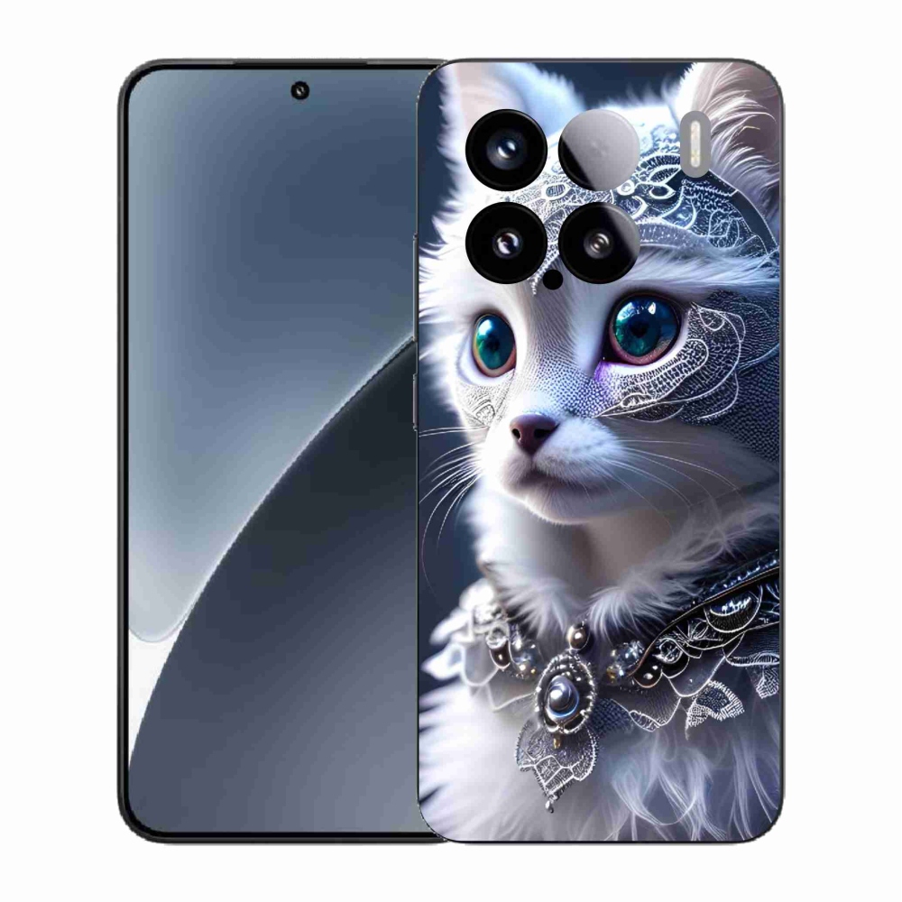 Gél borítás mmCase a Xiaomi 15-öshöz - fehér macska
