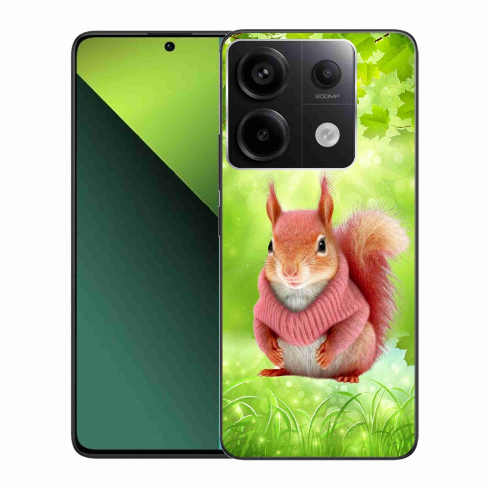 Gél borítás mmCase a Xiaomi Redmi Note 13 Pro 5G/Poco X6 5G számára - mókus pulóverben