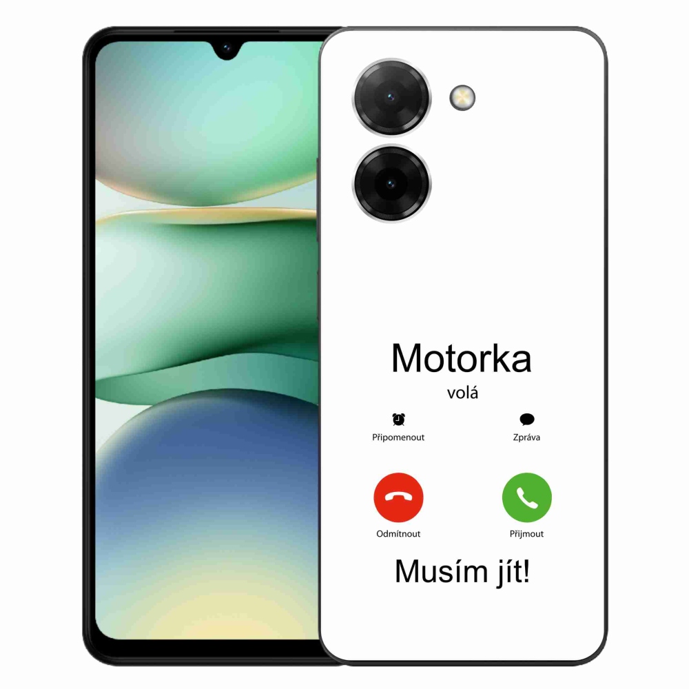 Gél borító mmCase a Xiaomi Redmi A5 (173.45x79.35x8.45mm) - motoros hívások fehér háttérrel