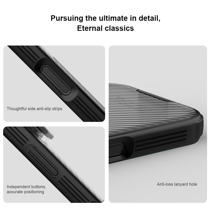 Nillkin CamShield támasz hátsó borító Apple iPhone 17 Pro átlátszó fekete
