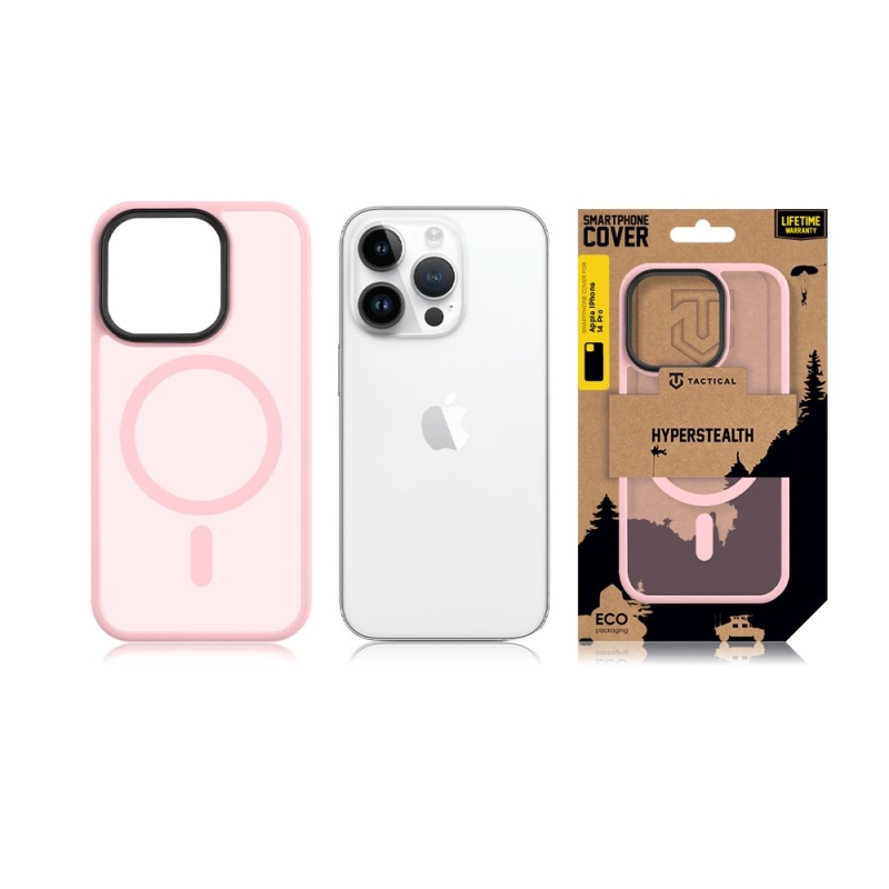 Taktikai MagForce Hyperstealth borító iPhone 14 Pro rózsaszín párduchoz