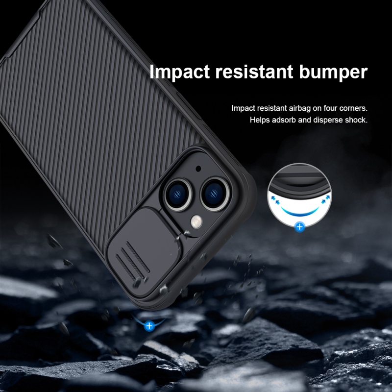 Nillkin CamShield PRO mágneses hátlap Apple iPhone 13/14 készülékhez Fekete