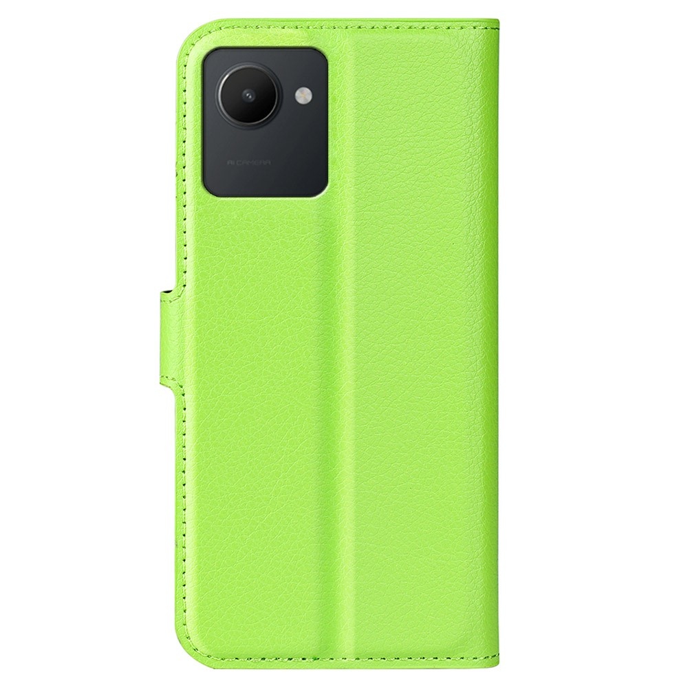 Litchi könyvtáska a Realme C30 készülékhez - zöld