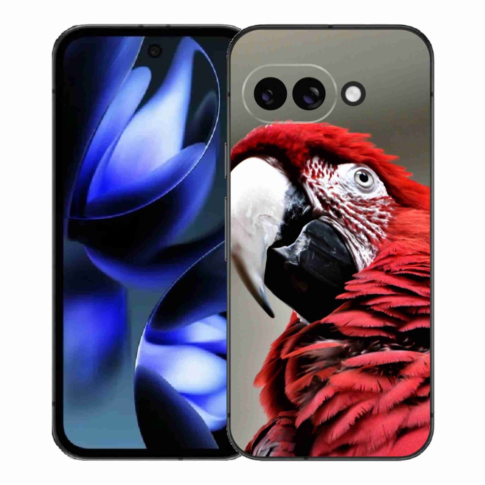 Gél borítás mmCase a Google Pixel 9a készülékhez - papagáj ara piros