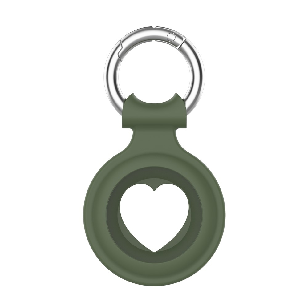 Love szilikon tok az Apple AirTaghez - sötétzöld