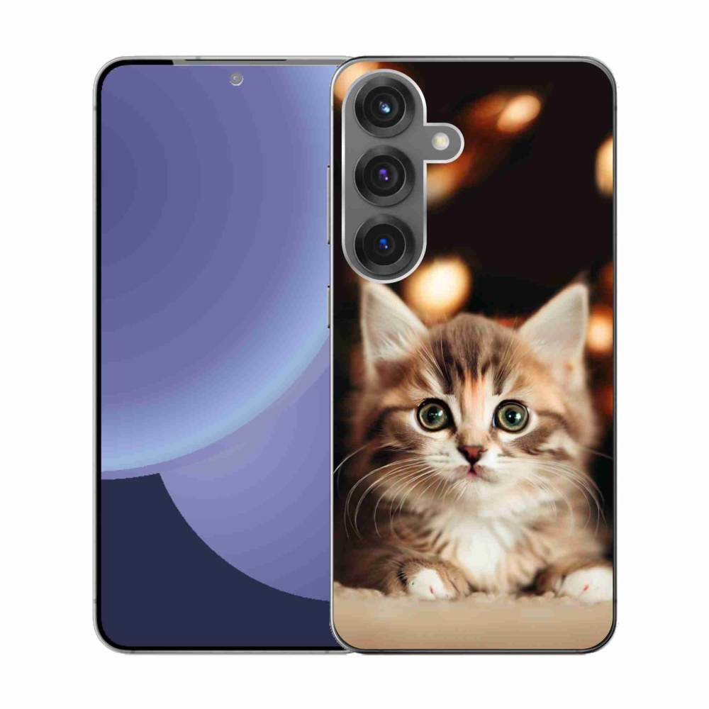 Gél borítás mmCase Samsung Galaxy S25 készülékhez - aranyos cica 2