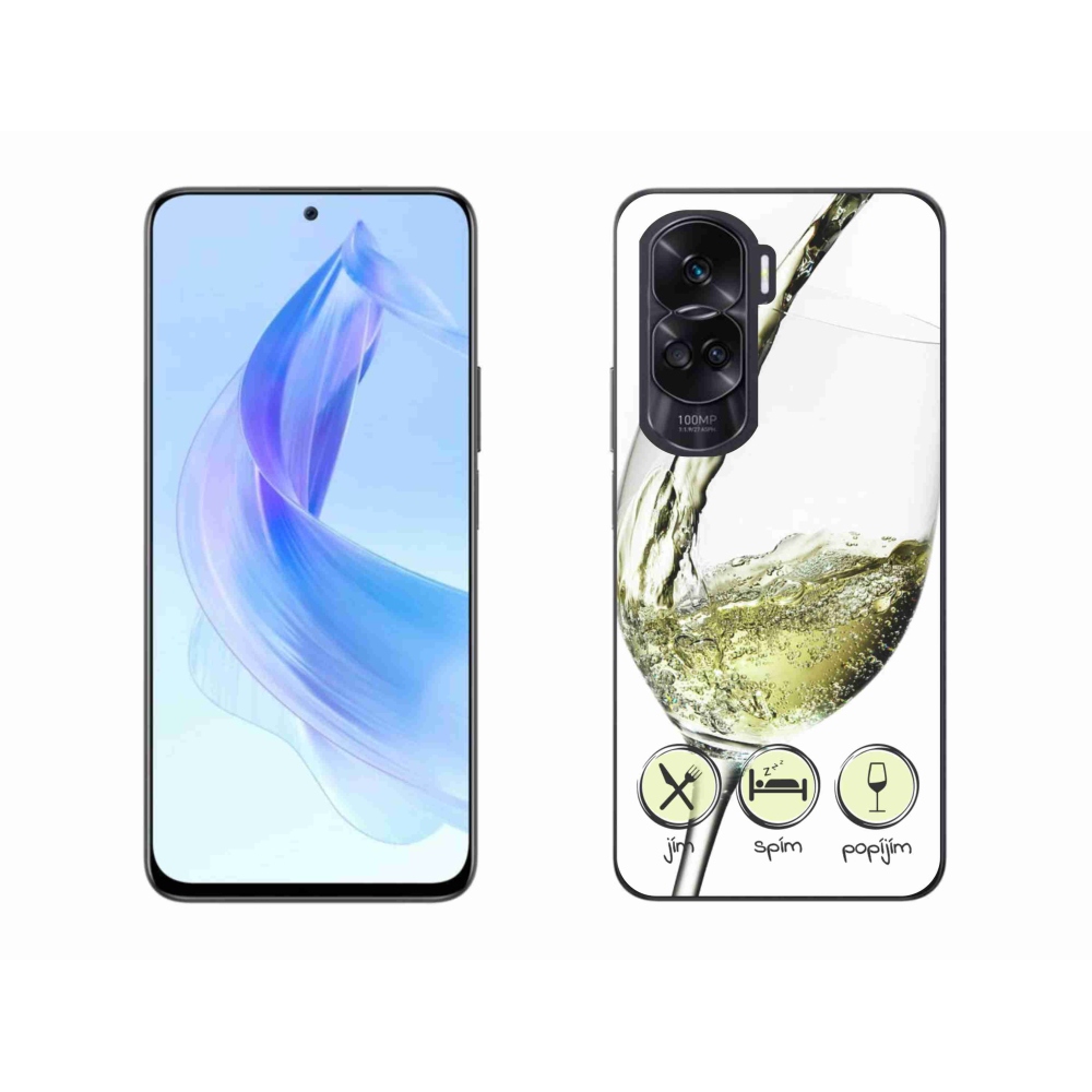 Gél tok mmCase a Honor 90 Lite-hoz - borospohár fehér