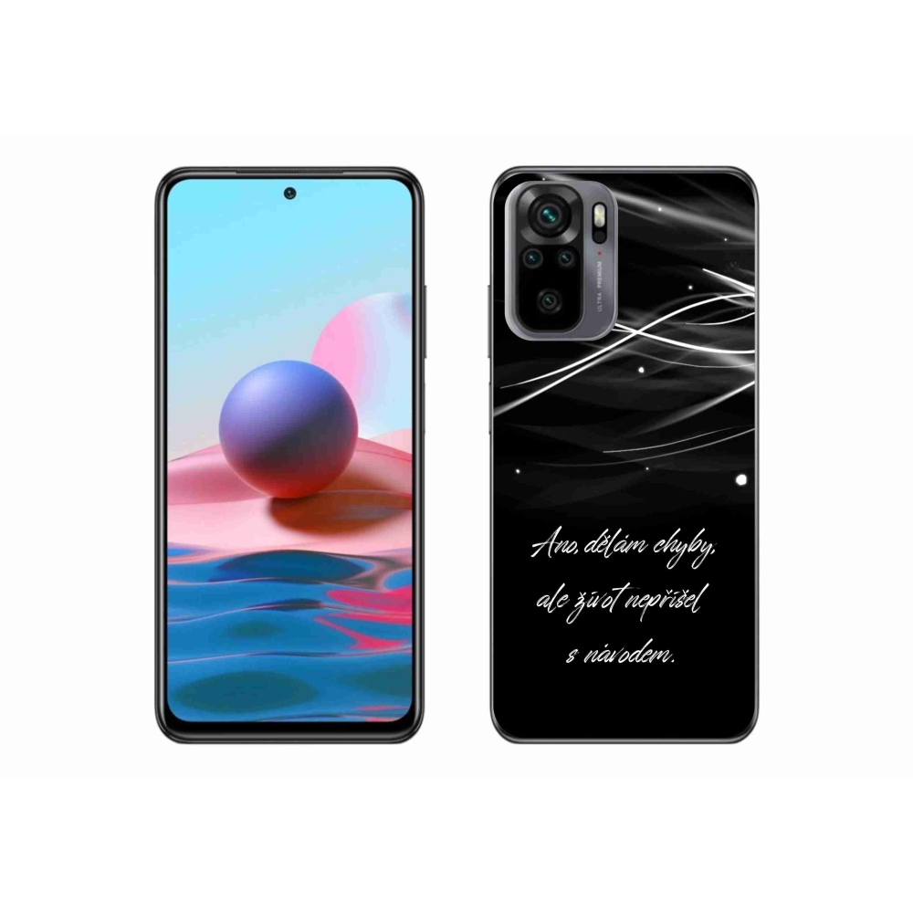 Gél borítás mmCase a Xiaomi Redmi Note 10 4G-hez - idézem fekete háttérrel
