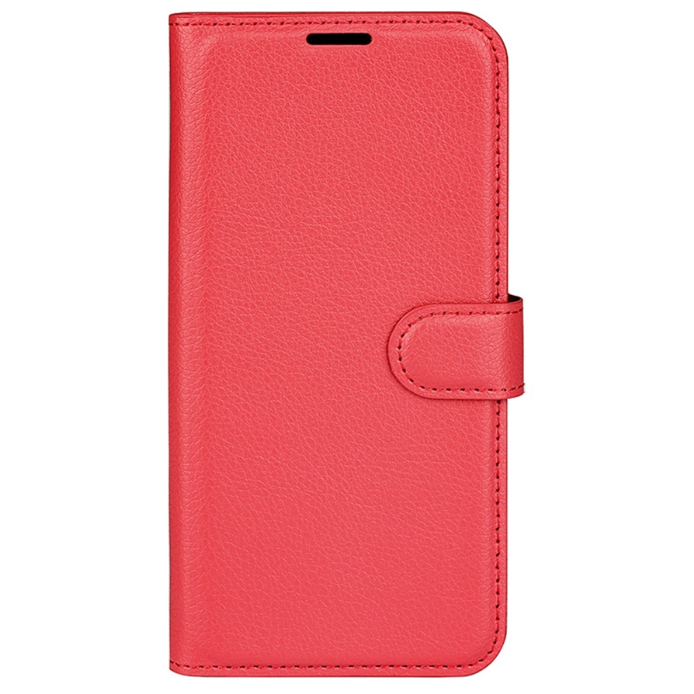 Litchi könyv tok Samsung Galaxy S24+ készülékhez - piros