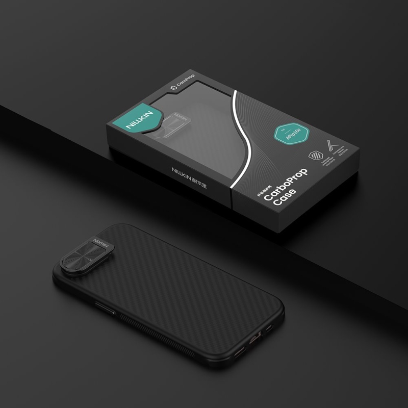 Nillkin CarboProp Aramid mágneses hátlap Apple iPhone 16e készülékhez Fekete