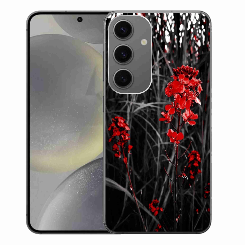 Gél védőhuzat mmCase Samsung Galaxy S24+ - piros növényhez