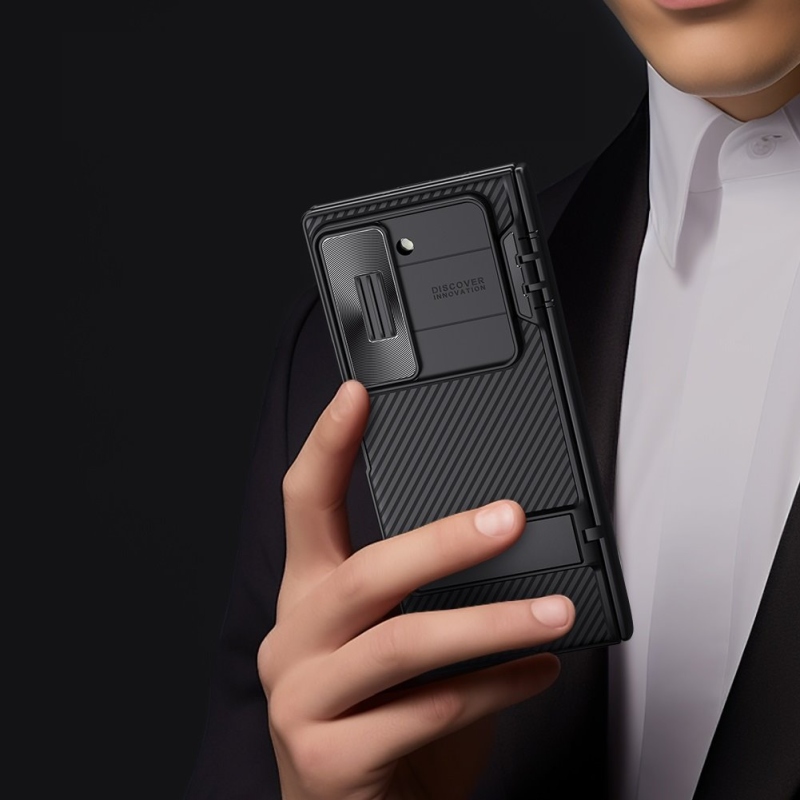 Nillkin CamShield FOLD Stand Back Cover a Samsung Galaxy Z Fold 6-hoz Fekete fekete