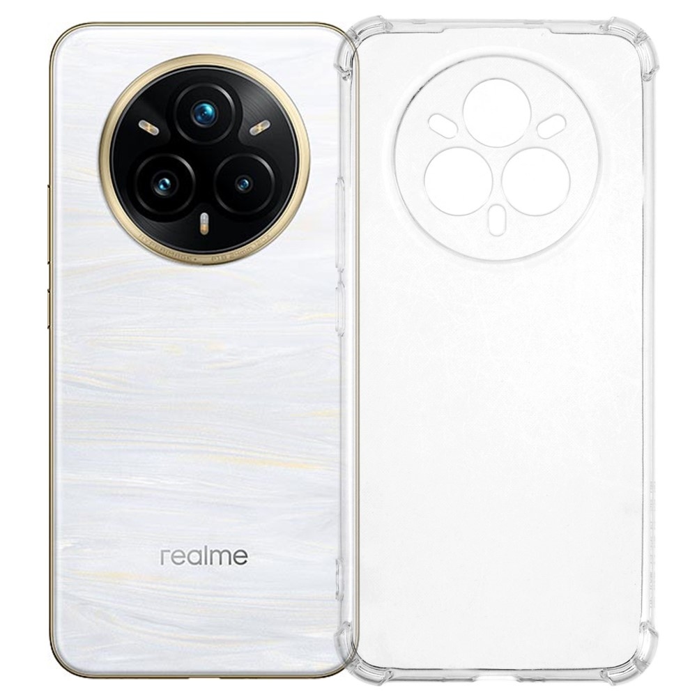 Átlátszó zselés tok megerősített sarkokkal a Realme 14 Pro+ 5G számára