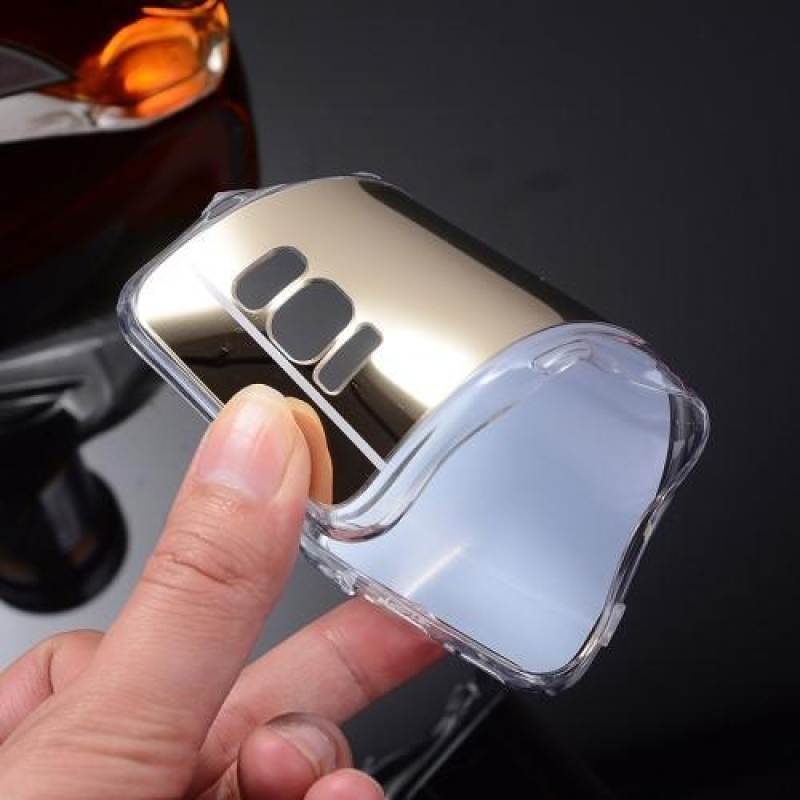 Tükrös zselés tok Samsung Galaxy S8 Plus készülékhez - ezüst színű