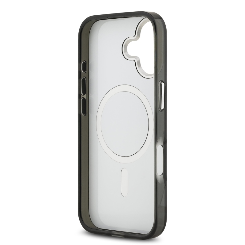 Karl Lagerfeld IML Aquarelle Karl és Choupette hátlapi borító iPhone 17 készülékhez Fekete