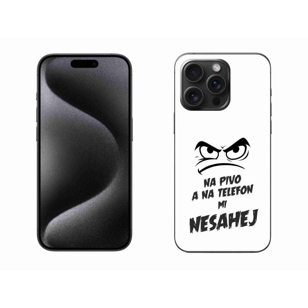 Gél borítás mmCase iPhone 15 Pro Max készülékhez - sör motívum 2 fehér háttér