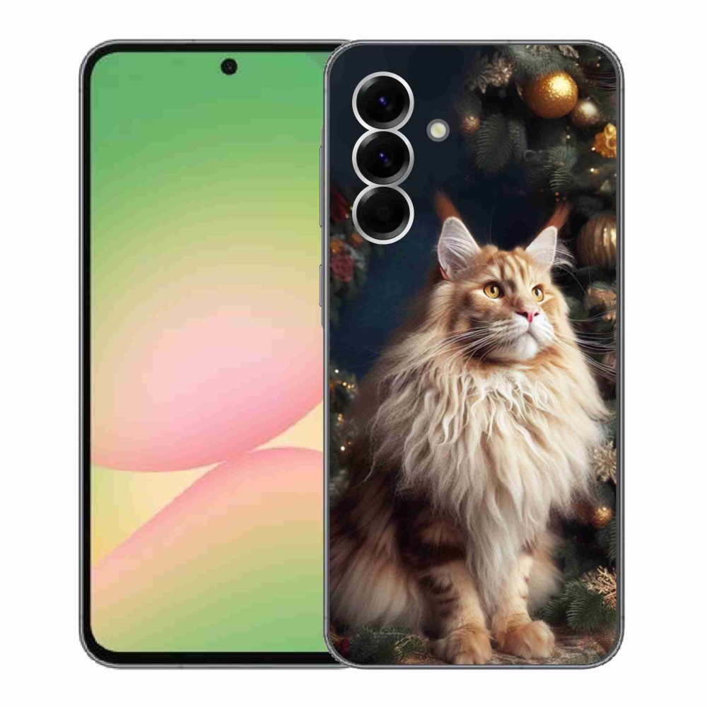 Gél borító mmCase Samsung Galaxy A56 5G - macska a fánál - Samsung Galaxy A56 5G - macska a fánál