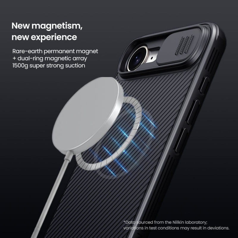Nillkin CamShield PRO mágneses hátlap Apple iPhone 16e készülékhez Fekete