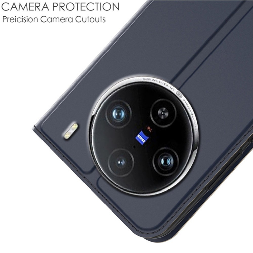 DUX könyvtáska a Vivo X100 Pro 5G készülékhez - sötétkék