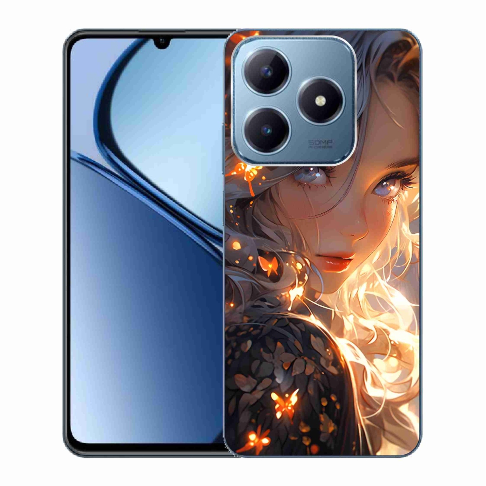 Gél borító mmCase a Realme C63 készülékhez - lány és pillangók