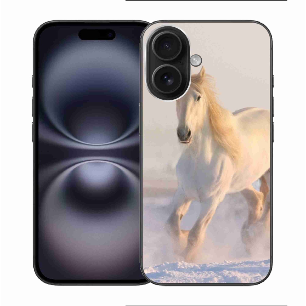Gél tok mmCase iPhone 16 készülékhez - ló a hóban