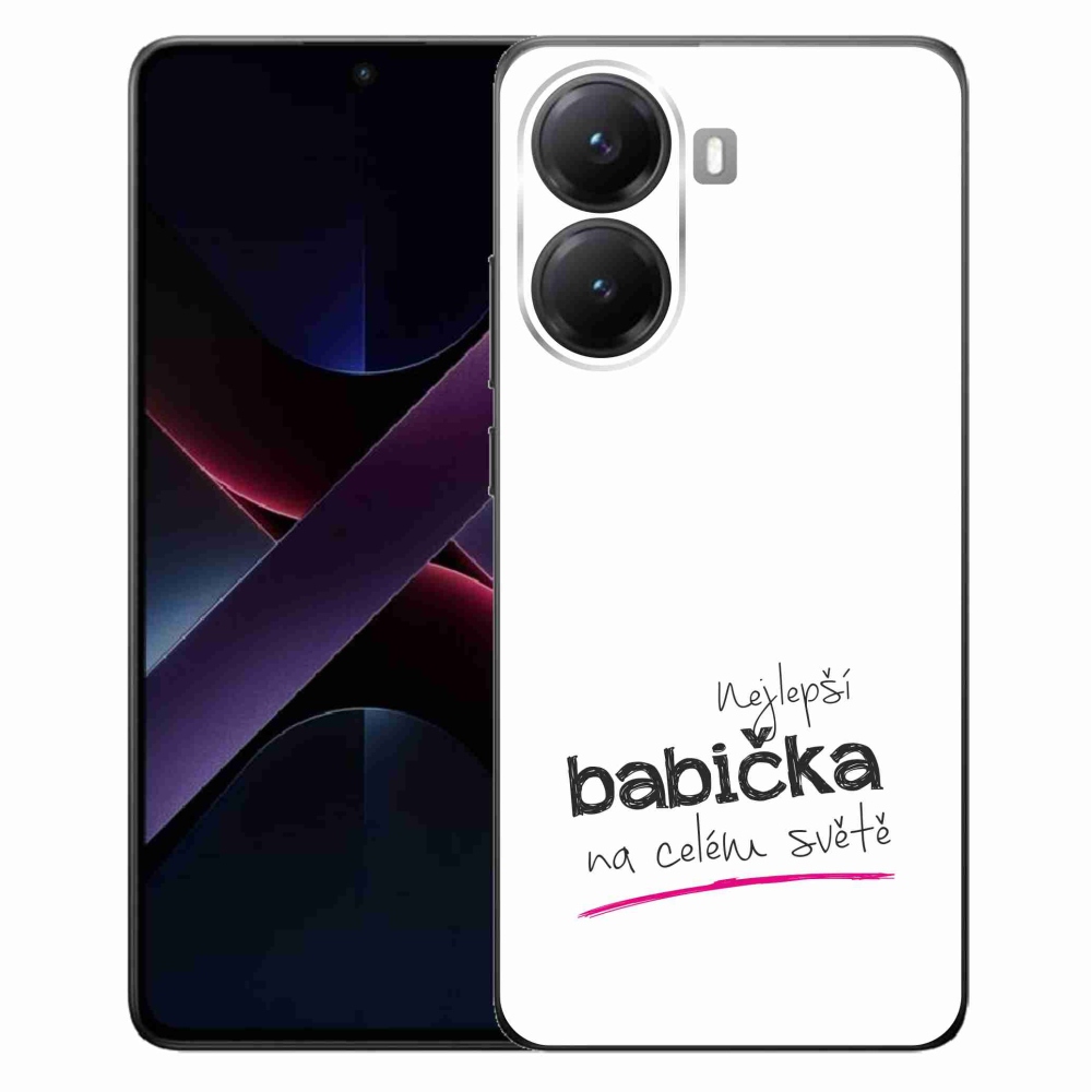 Gél borító mmCase a Xiaomi Poco X7 Pro 5G - legjobb nagymama 4 fehér háttérrel