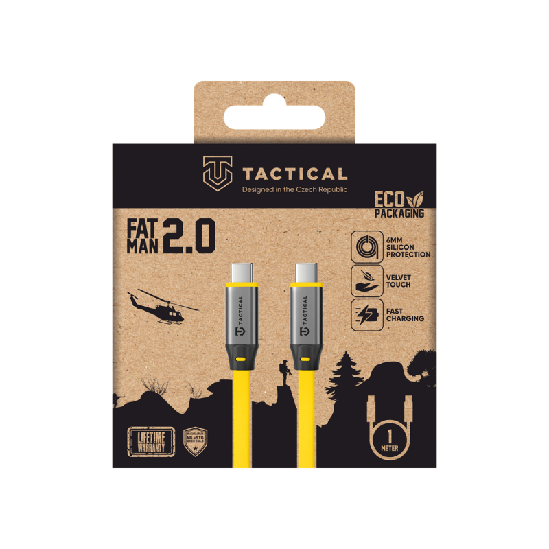 Tactical Fat Man 2.0 kábel USB-C/USB-C 1m sárga