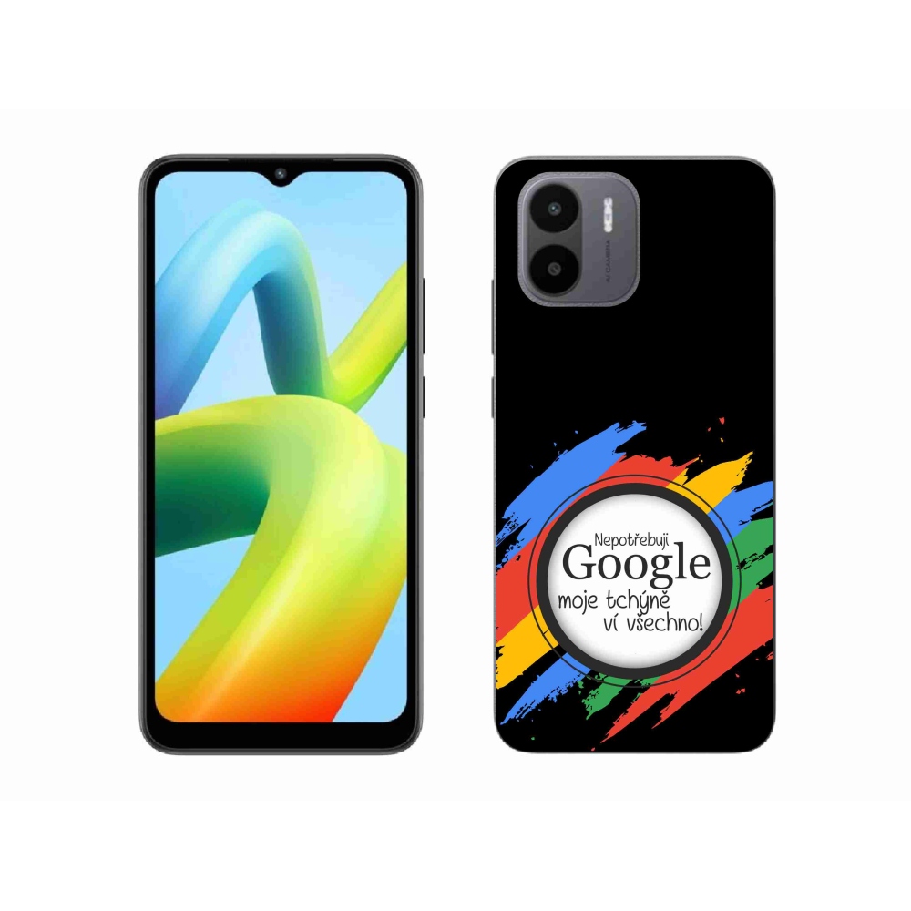 Gél borító mmCase a Xiaomi Redmi A1 - anyós mindent tud fekete háttérrel